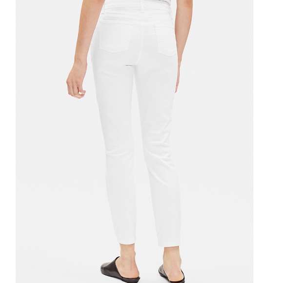 Eileen Fisher White Skinny Slim Ankle Jeans - Picture 11 of 11